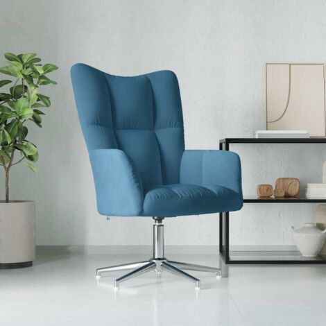 Relaxsessel Blau Samt vidaXL
