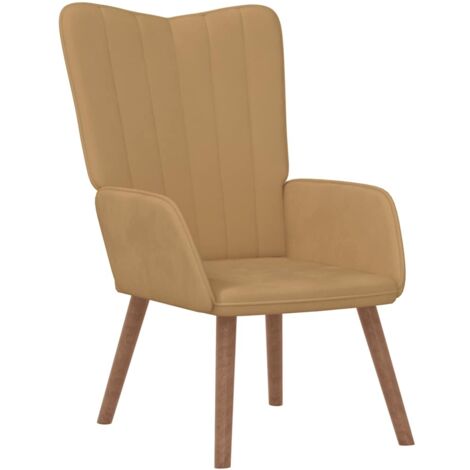 Relaxsessel Braun Samt vidaXL