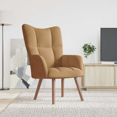 Relaxsessel Braun Samt vidaXL