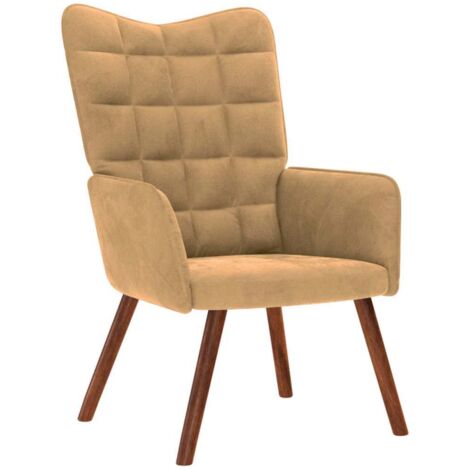 Relaxsessel Braun Samt vidaXL