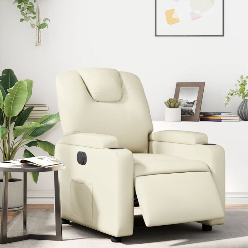 Relaxsessel Elektrisch Creme Kunstleder Vidaxl