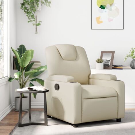 Relaxsessel Creme Kunstleder vidaXL