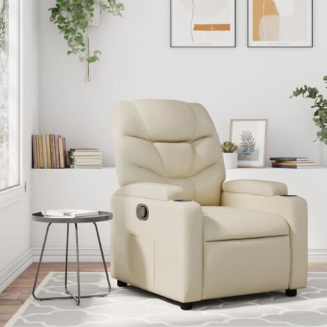 Relaxsessel Creme Kunstleder vidaXL