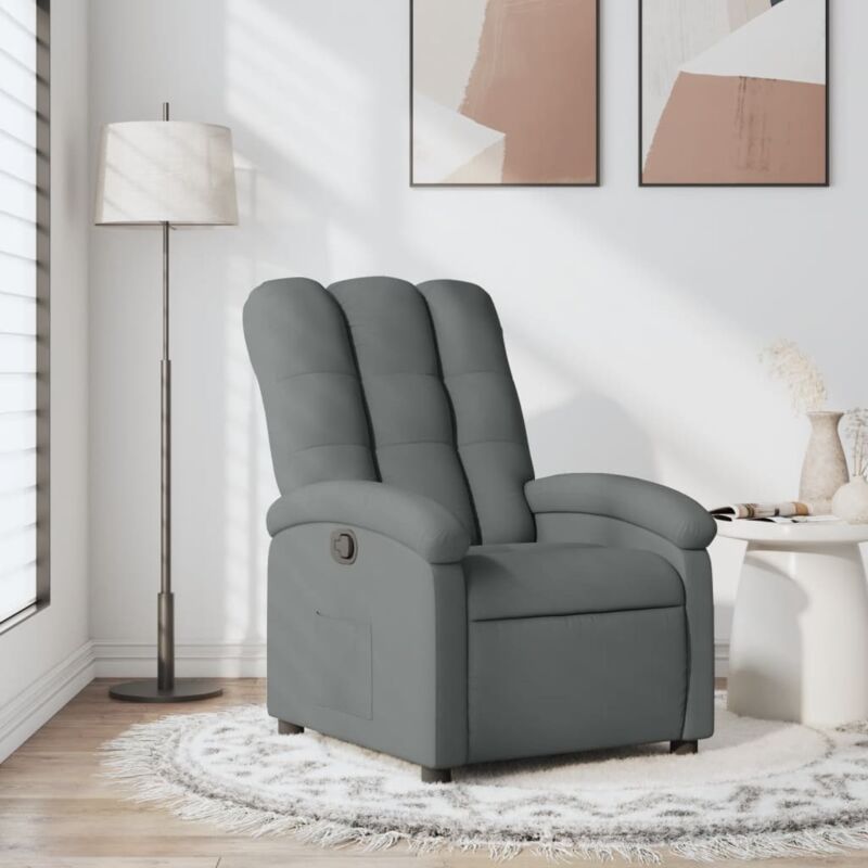 Relaxsessel Dunkelgrau Stoff Vidaxl