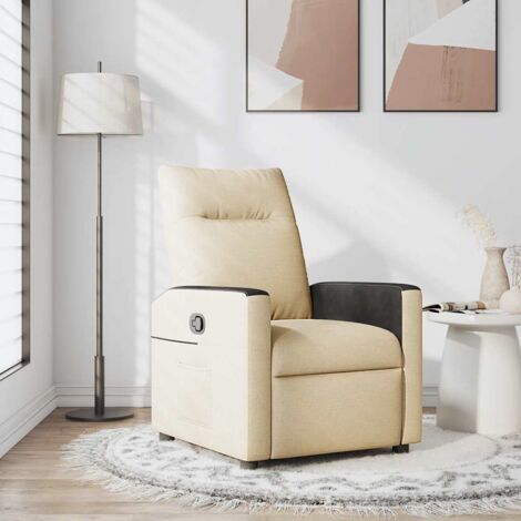 Relaxsessel Creme Stoff vidaXL