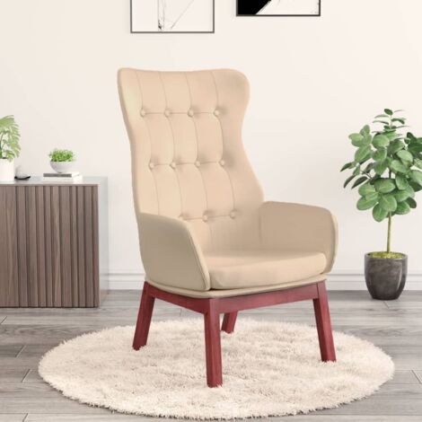 Relaxsessel Creme Stoff vidaXL