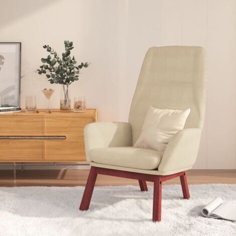 Relaxsessel Creme Stoff vidaXL