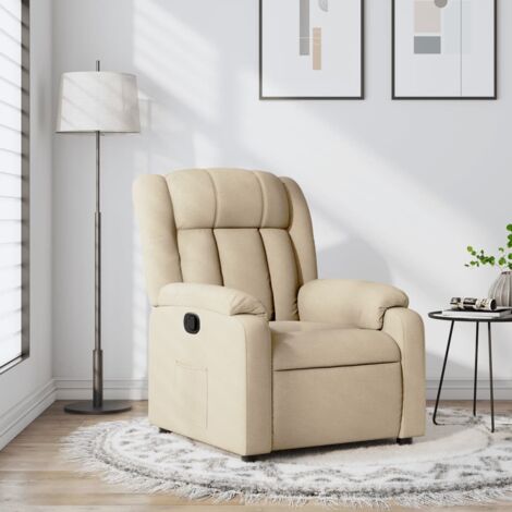 Relaxsessel Creme Stoff vidaXL