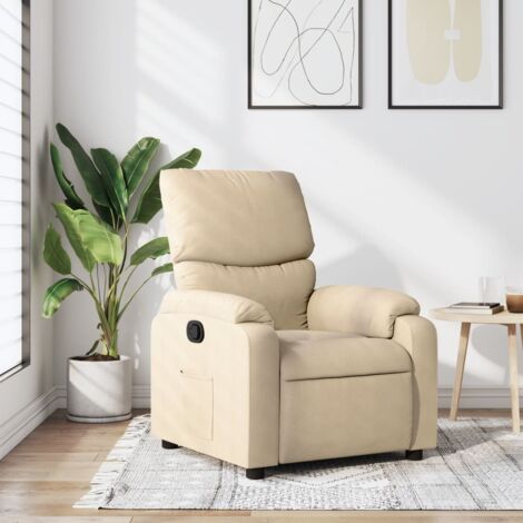Relaxsessel Creme Stoff vidaXL
