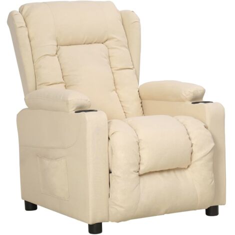 Relaxsessel Creme Stoff vidaXL