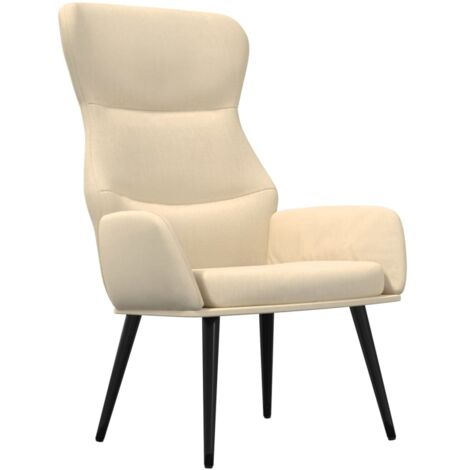 Relaxsessel Creme Stoff vidaXL