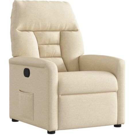 Relaxsessel Creme Stoff vidaXL