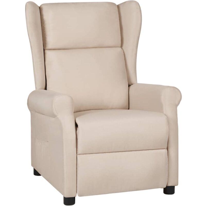 Relaxsessel Creme Stoff Vidaxl899817