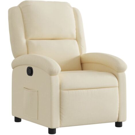 Relaxsessel, cremefarbener Stoff vidaXL