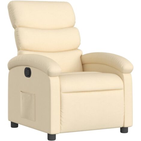Relaxsessel, cremefarbener Stoff vidaXL