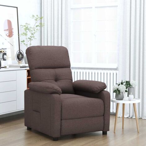 Relaxsessel Dunkelbraun Stoff vidaXL