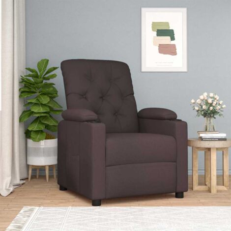 Relaxsessel Dunkelbraun Stoff vidaXL
