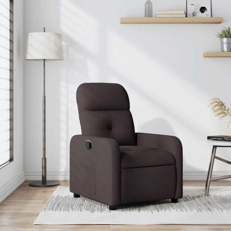 Relaxsessel Dunkelbraun Stoff vidaXL