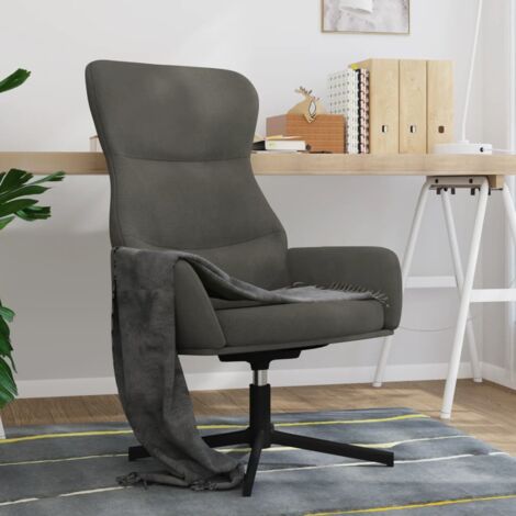 Relaxsessel Dunkelgrau Samt vidaXL