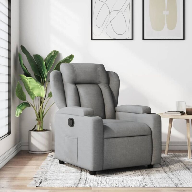 Relaxsessel Hellgrau Stoff Vidaxl