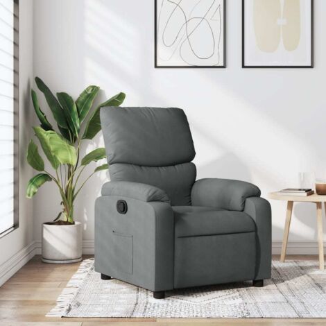 Relaxsessel Dunkelgrau Stoff vidaXL