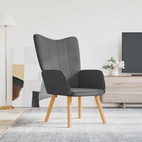 Relaxsessel Dunkelgrau Stoff vidaXL