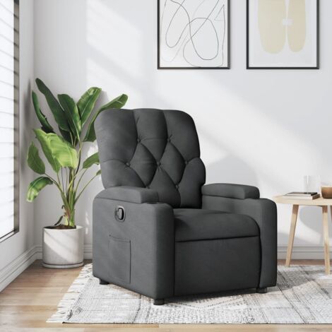 Relaxsessel Dunkelgrau Stoff vidaXL