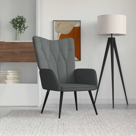 Relaxsessel Dunkelgrau Stoff vidaXL
