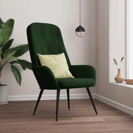 Relaxsessel Dunkelgrün Samt vidaXL