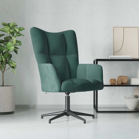 Relaxsessel Dunkelgrün Samt vidaXL