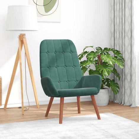 Relaxsessel Dunkelgrün Samt vidaXL