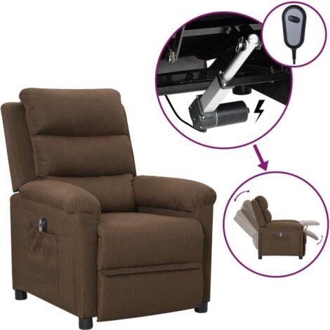 Relaxsessel Elektrisch Braun Stoff