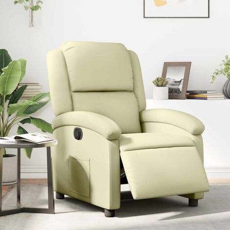 Relaxsessel Elektrisch Creme Echtleder vidaXL765030