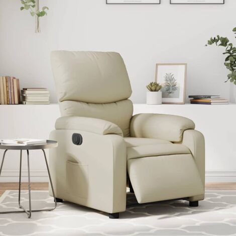 Relaxsessel Elektrisch Creme Kunstleder vidaXL