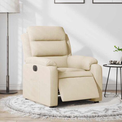 Relaxsessel Elektrisch Creme Stoff vidaXL
