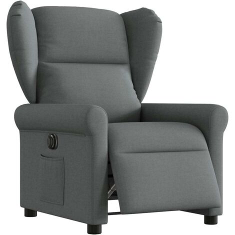 Relaxsessel Elektrisch Dunkelgrau Stoff vidaXL733538
