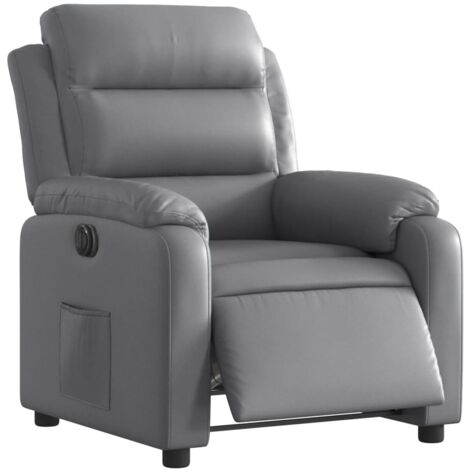 Relaxsessel Elektrisch Grau Kunstleder vidaXL494519