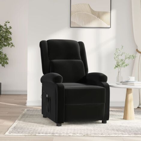 Relaxsessel Elektrisch Schwarz Samt vidaXL