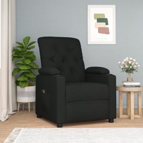 Relaxsessel Elektrisch Schwarz Stoff vidaXL