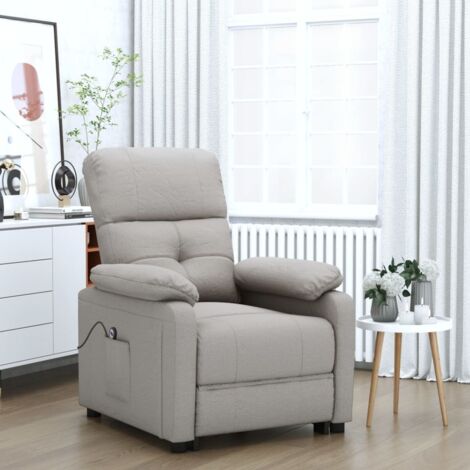 Relaxsessel Elektrisch Taupe Stoff vidaXL