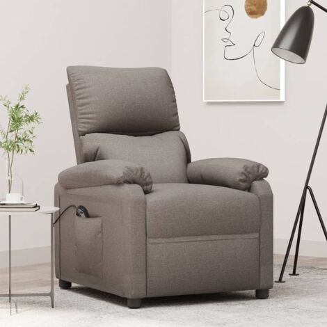 Relaxsessel Elektrisch Taupe Stoff vidaXL