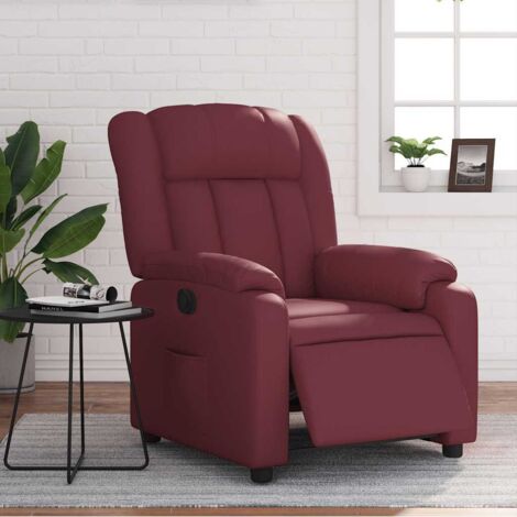 Relaxsessel Elektrisch Weinrot Kunstleder vidaXL312509