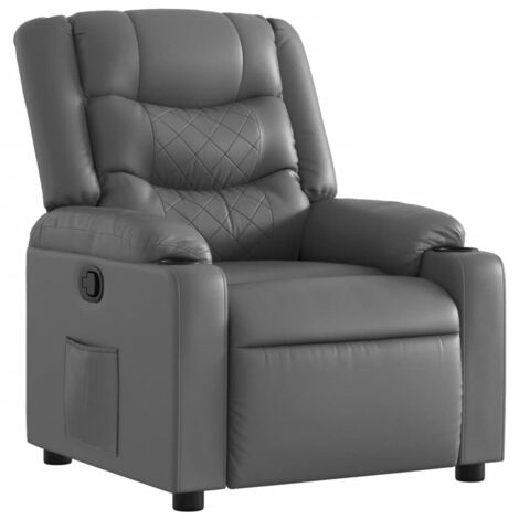 Relaxsessel Grau Kunstleder vidaXL