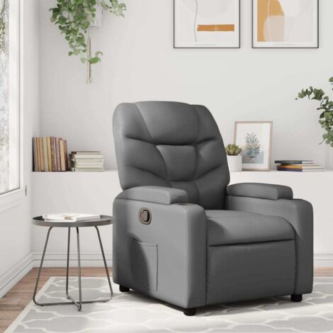 Relaxsessel Grau Kunstleder vidaXL