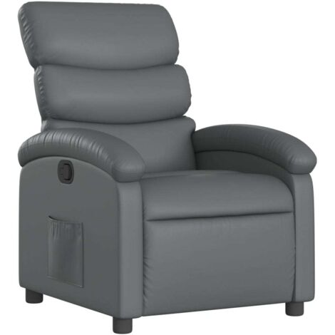 Relaxsessel Grau Kunstleder vidaXL