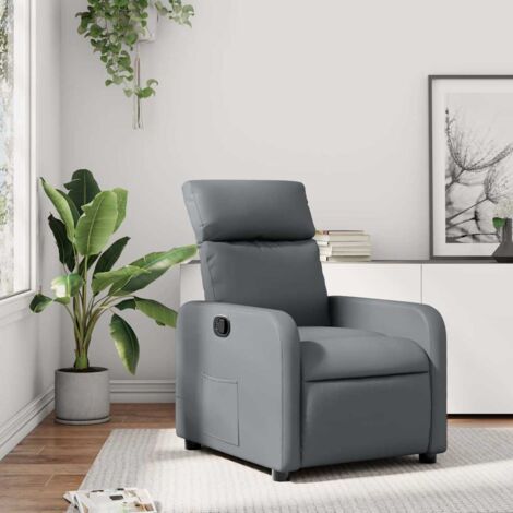 Relaxsessel Grau Kunstleder vidaXL