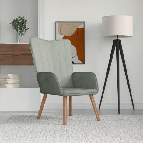 Relaxsessel Hellgrau Samt CFW781069