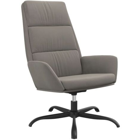 Relaxsessel Hellgrau Samt vidaXL