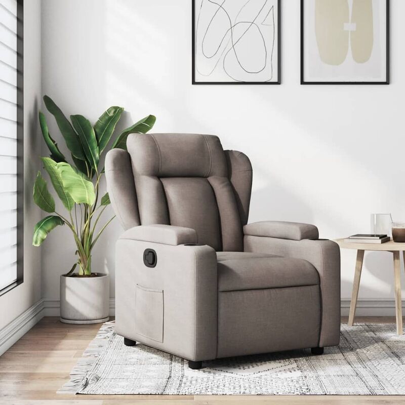 Relaxsessel Taupe Stoff - Vidaxl