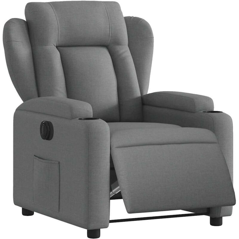 Relaxsessel Elektrisch Dunkelgrau Stoff - Vidaxl